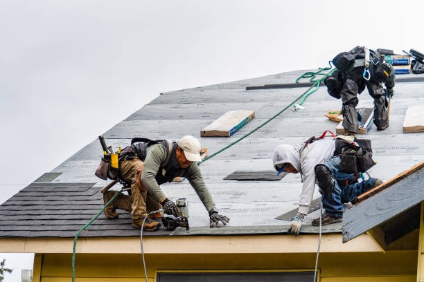 Professional Gutter Installation technician working in Portage, MI